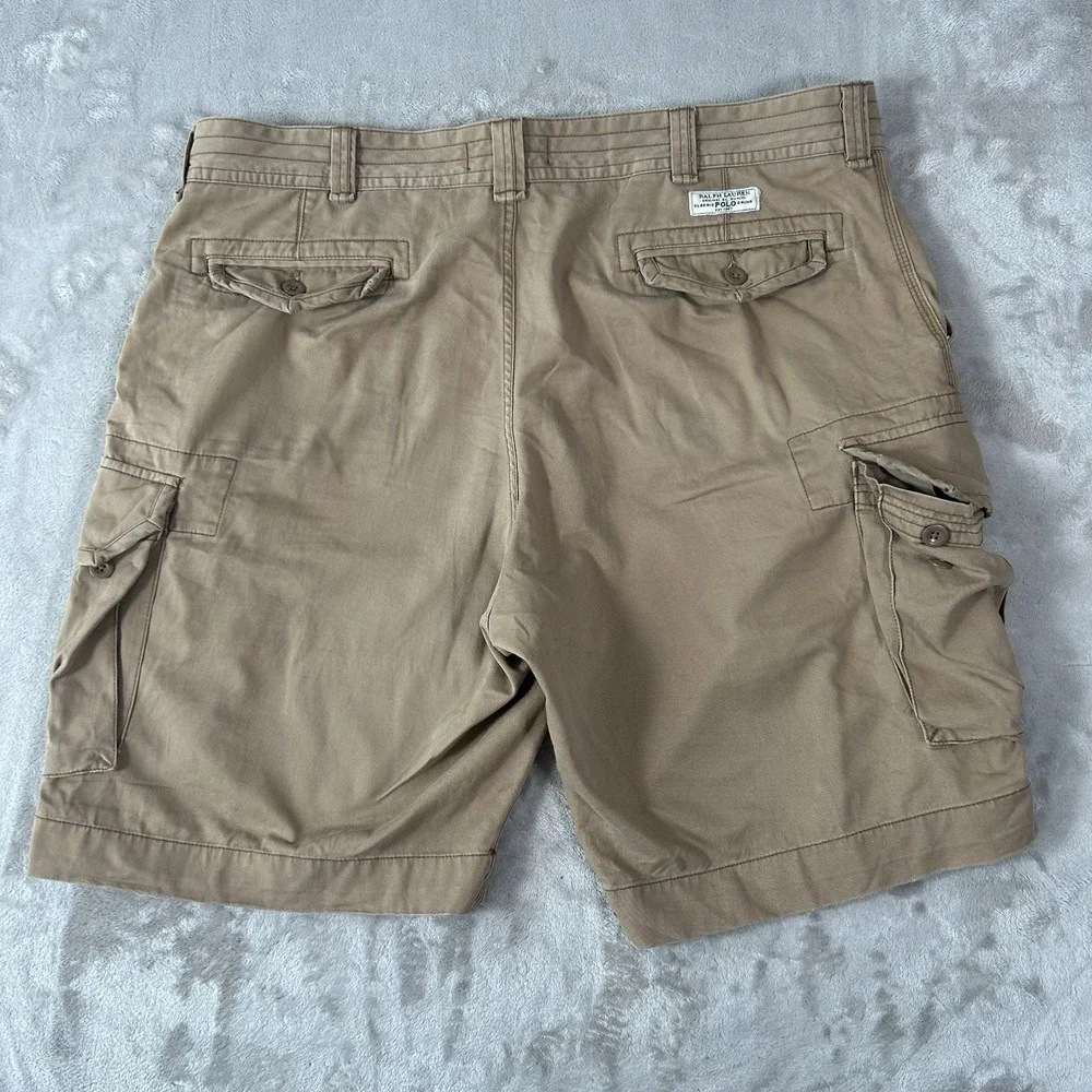 VTG 90's Polo Ralph Lauren Cargo Shorts Men 42 Military Utility Surplus Wide Y2K
